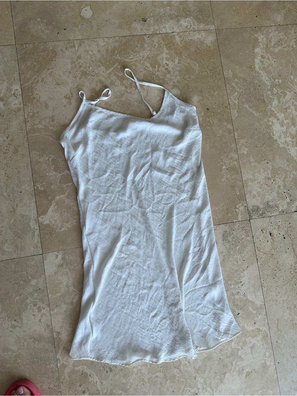 CAbi White Slip Dress